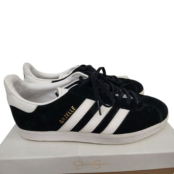 Adidas Gazelle OG Black & White Suede Sneakers Women's 8 - Picture 1 of 8